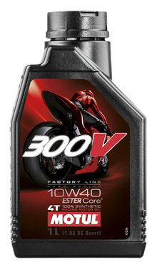 10W40 Motul 300V Synthetic Factory Line Road Racing Motorcycle Oil 104118
