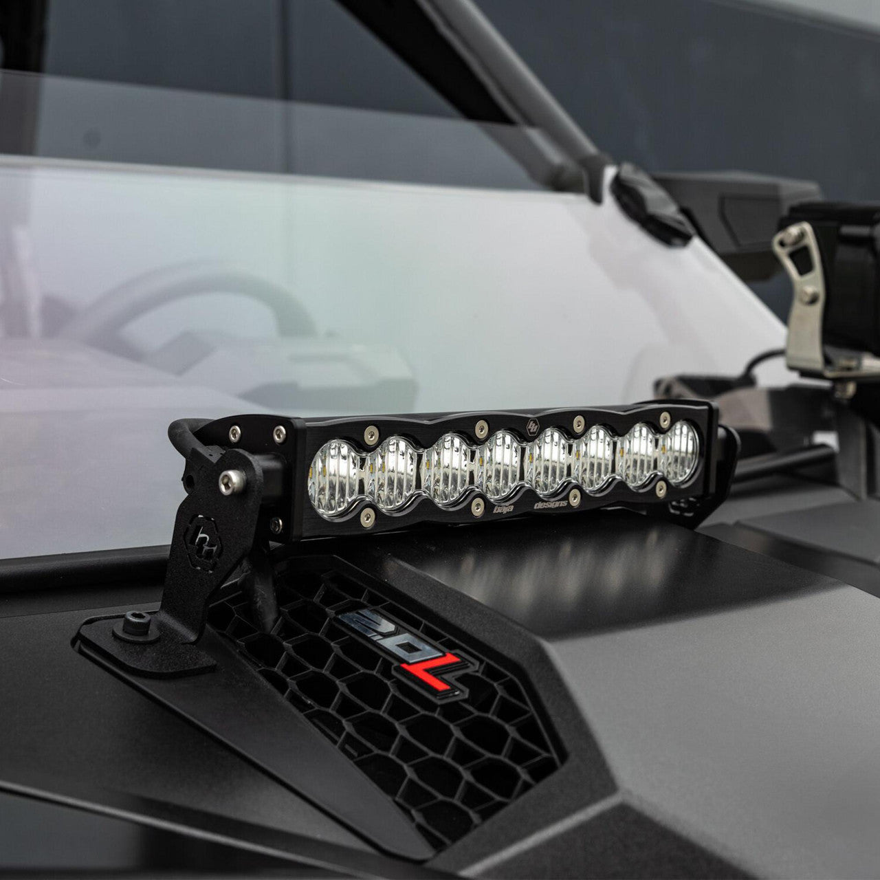 Baja Designs 2025 Polaris RZR Pro-R/S/XP S8 10in Light Bar Hood Mount Kit - Clear