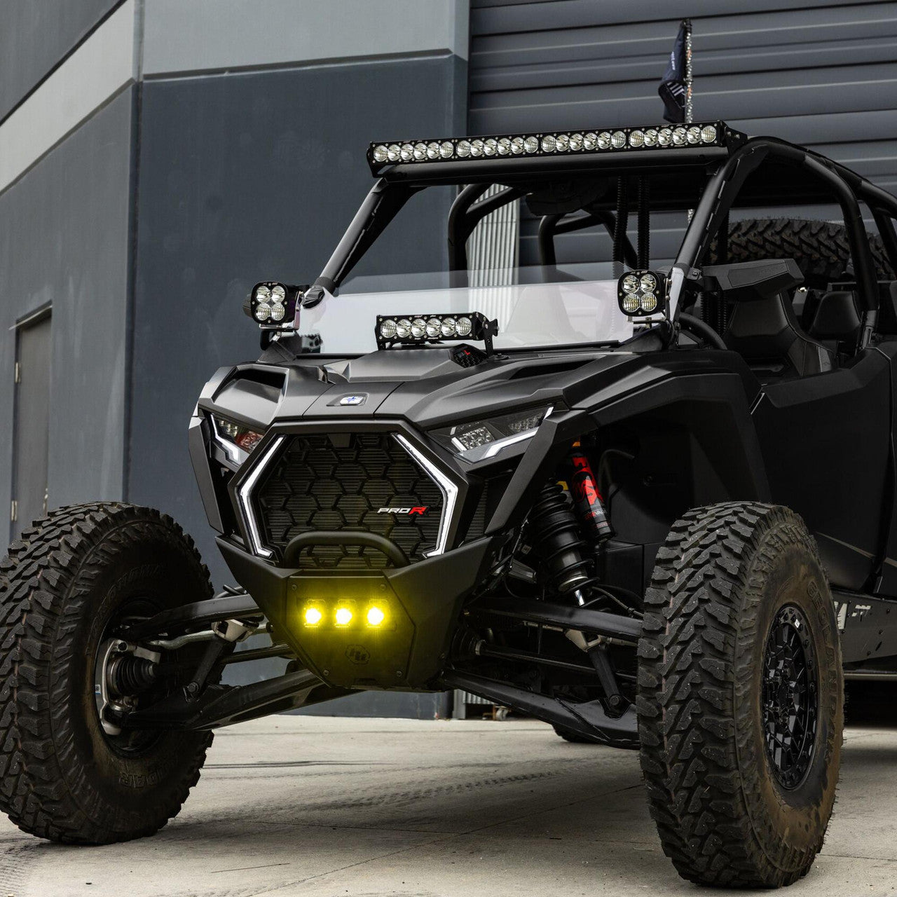 Baja Designs 2025 Polaris RZR Pro-R/S/XP OnX6+ 10in Light Bar Hood Mount Kit - Baja Amber