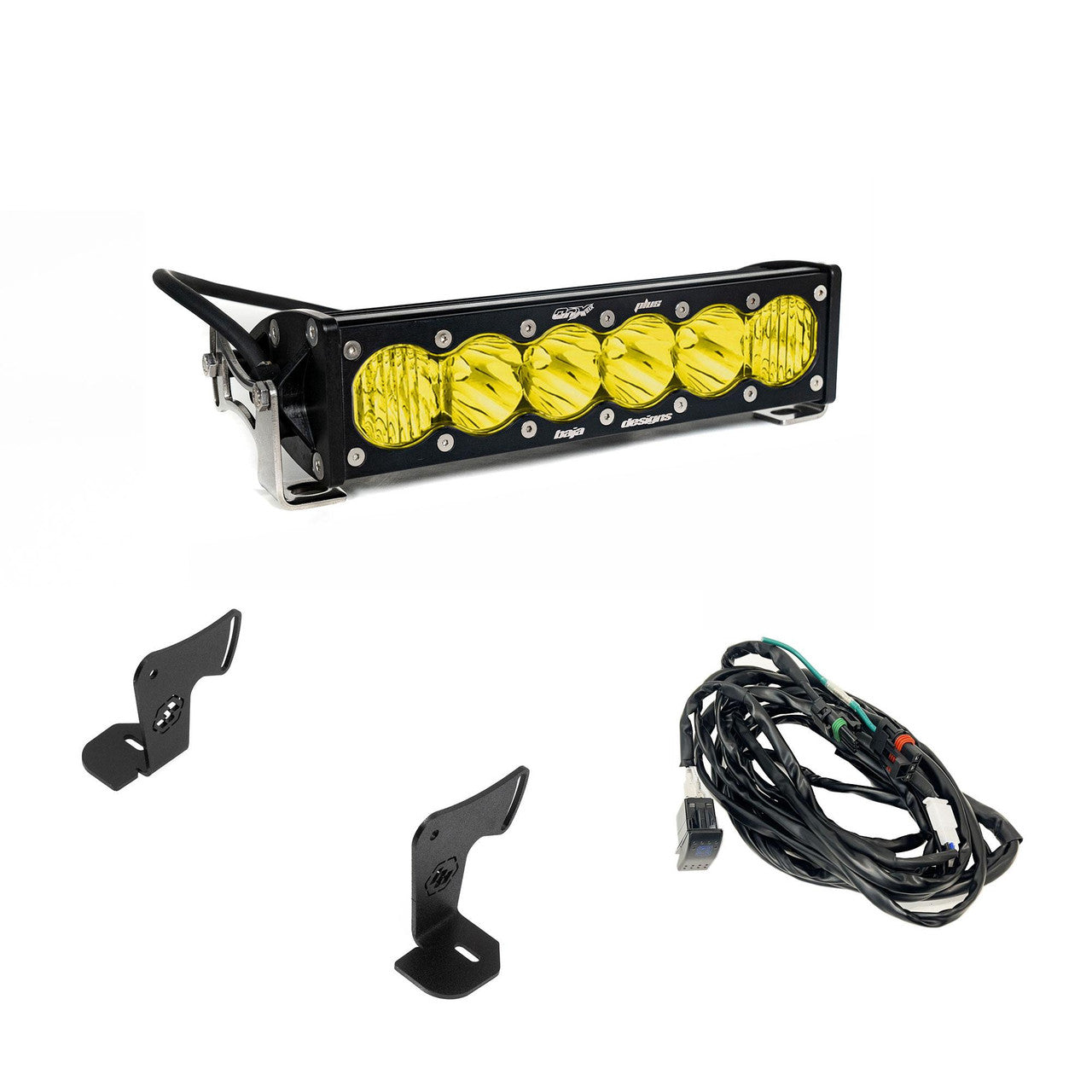 Baja Designs 2025 Polaris RZR Pro-R/S/XP OnX6+ 10in Light Bar Hood Mount Kit - Baja Amber