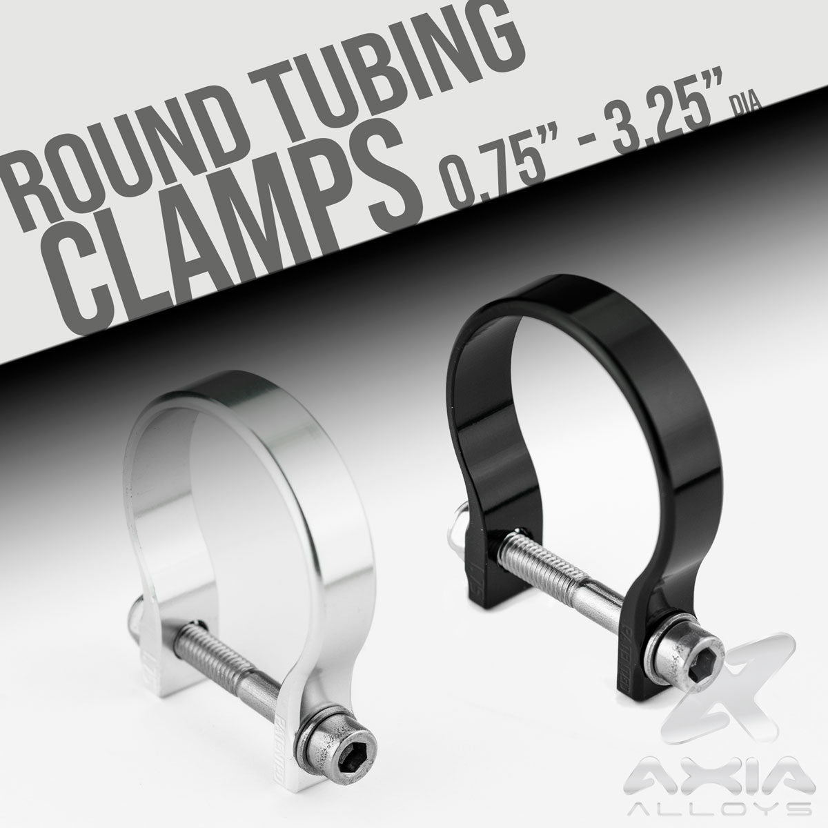 Axia Roll Cage / Round Tubing Clamps 1.75" BLACK