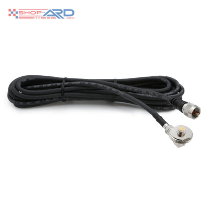 15 Ft Antenna Cable with Removable Mini 3/8 NMO Bulkhead Mount