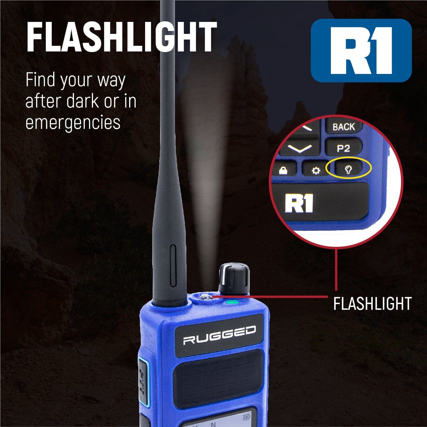 Rugged R1 - Business Band Two Way Handheld Radio - Digital and Analog - Safety Yellow