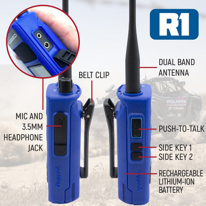 Rugged R1 - Business Band Two Way Handheld Radio - Digital and Analog - Safety Yellow
